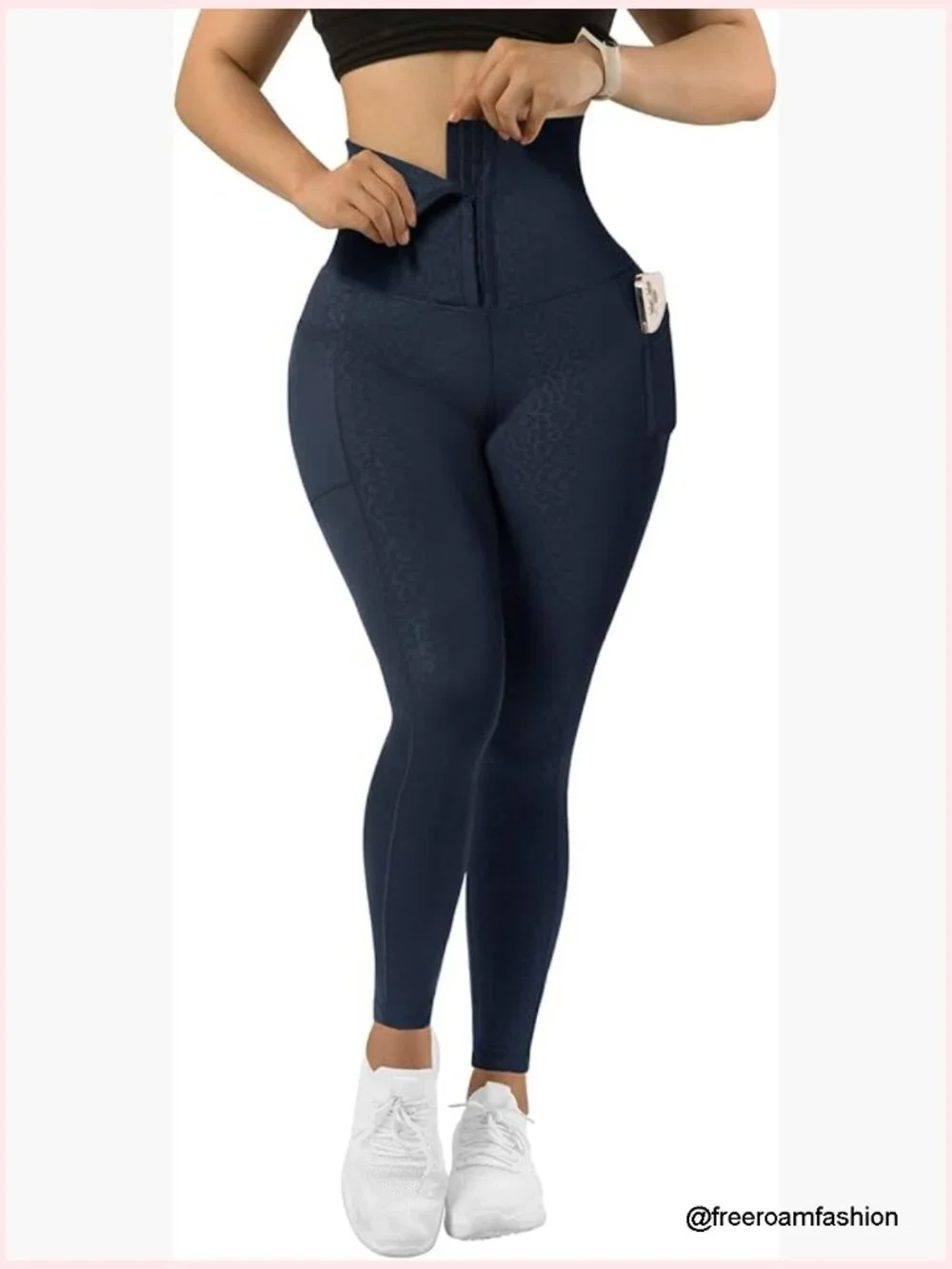 High Waisted Corset Leggings with Pockets Tummy Control Yoga Pants